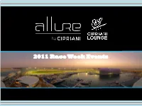 2011 Race Week Events