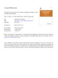 Algorithm Selection for Black-Box Continuous Optimization Problems: a Survey on Methods and Challenges