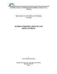 Bamboo Preservation by Sap Displacement