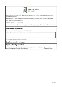 Description of Proposal Applicant Or Agent Details