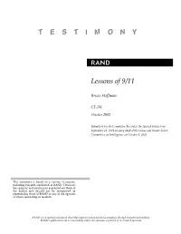 Lessons of 9/11