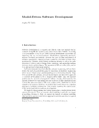 Model-Driven Software Development