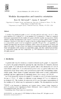 Modular Decomposition and Transitive Orientation Ross M