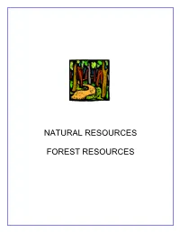 Natural Resources Forest Resources