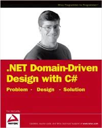 NET Domain-Driven Design with C# Problem – Design – Solution