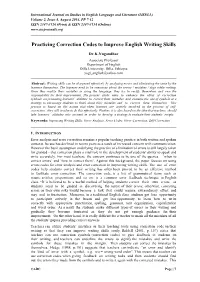 Practicing Correction Codes to Improve English Writing Skills
