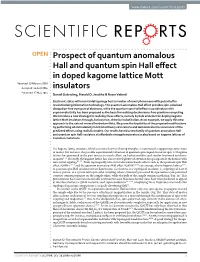 Prospect of Quantum Anomalous Hall and Quantum Spin Hall Effect In