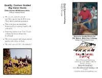 801-918-8262 Quality, Custom Guided Big Game Hunts