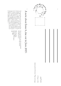 A Note About Issue 6, Due out in June 2015: June in out Due 6, Issue About Note A