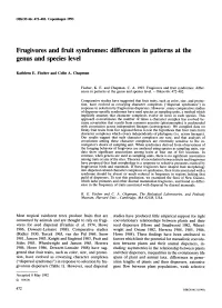 Frugivores and Fruit Syndromes: Differences in Patterns at the Genus