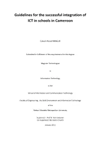 Guidelines for the Successful Integration of ICT in Schools in Cameroon