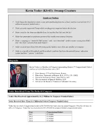 Kevin Yoder (KS-03): Swamp Creature