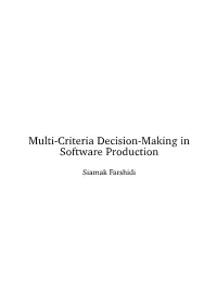 Multi-Criteria Decision-Making in Software Production