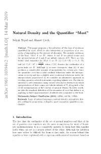 Natural Density and the Quantifier'most'