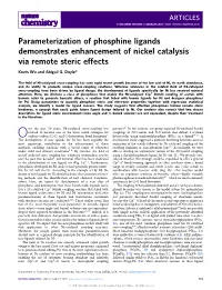 Parameterization of Phosphine Ligands Demonstrates Enhancement of Nickel Catalysis Via Remote Steric Effects Kevin Wu and Abigail G