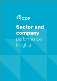 Sector and Company Performance Insights Contents