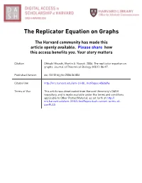 The Replicator Equation on Graphs