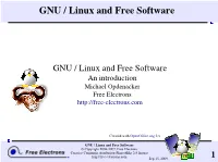 GNU / Linux and Free Software