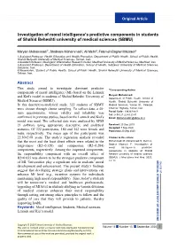 Investigation of Moral Intelligence's Predictive Components in Students of …