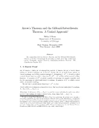 Arrow's Theorem and the Gibbard-Satterthwaite Theorem: A