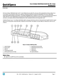 Cisco Catalyst 3020 Blade Switch for HP C-Class Quickspecs Bladesystem