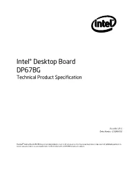 Intel® Desktop Board DP67BG Technical Product Specification
