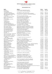 Membership List