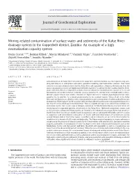 Mining-Related Contamination of Surface Water and Sediments of The