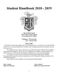 Student Handbook 2018 - 2019