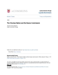 The Choctaw Nation and the Dawes Commission
