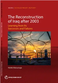 The Context for Iraq's Reconstruction