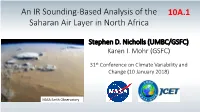 An IR Sounding-Based Analysis of the Saharan Air Layer in North Africa
