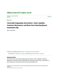 Boumediene V. Bush, Appellate Avoidance Mechanisms, and Black Holes Extending Beyond Guantanamo Bay