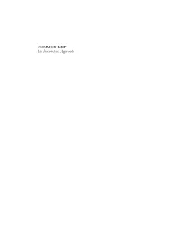 COMMON LISP an Interactive Approach PRINCIPLES of COMPUTER SCIENCE SERIES Series Editors Alfred V