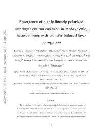 Emergence of Highly Linearly Polarized Interlayer Exciton Emission in Mose2/Wse2 Heterobilayers with Transfer-Induced Layer Corr