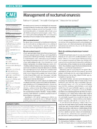 Management of Nocturnal Enuresis