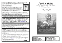 Parish Newsletter 8Th May 2017