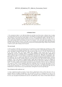 Sacramentum Caritatis Benedict