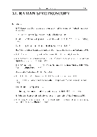 Xi. Raman Spectroscopy