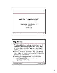 ECE380 Digital Logic Flip-Flops