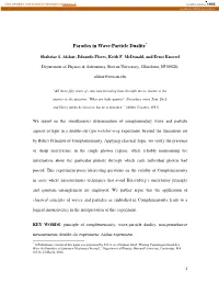 Paradox in Wave-Particle Duality *