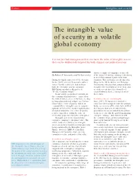 The Intangible Value of Security in a Volatile Global Economy