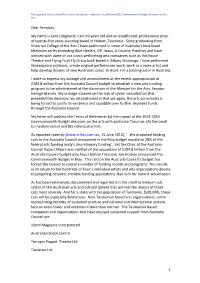 1 Dear Senators, My Name Is Jane Longhurst