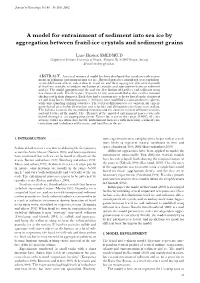 A Model for Entrainment of Sediment Into Sea Ice by Aggregation Between Frazil-Ice Crystals and Sediment Grains