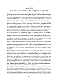 Appendix 3.1 Further Discussion on the Concept of Paradigm And
