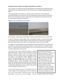 Emergency Response UNCCD to Drought and Desertification in Belarus