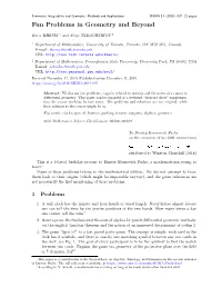 Fun Problems in Geometry and Beyond