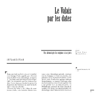 Le Valais Par Les Dates