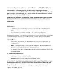 Lecture Notes 3 Igneous Rocks
