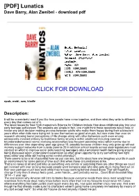 Lunatics Dave Barry, Alan Zweibel - Download Pdf